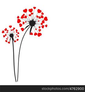 Abstract Dandelion on White Background Vector Illustration EPS10. Abstract Dandelion Background Vector Illustration