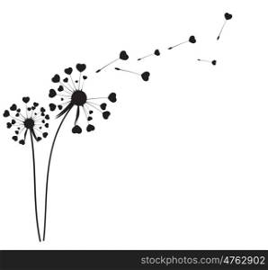 Abstract Dandelion on White Background Vector Illustration EPS10. Abstract Dandelion Background Vector Illustration