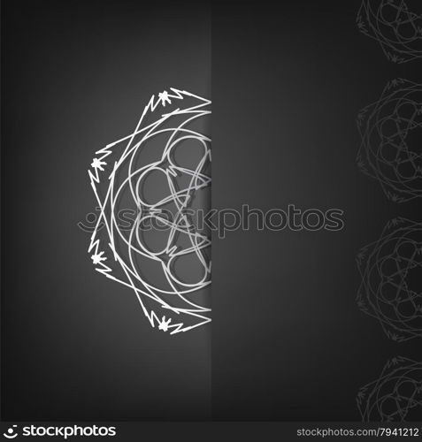 Abstract Dark Background. Abstract Ornamental Black Pattern.. Dark Background