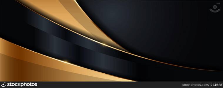 Abstract Dark Background with Geometric Shape and Golden Element Combination. Graphic Design Element.