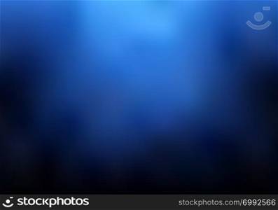 Abstract dark blue blurred background with smoke and copy space. Nightclub space. Vector illustration