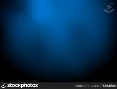 Abstract dark blue blurred background with smoke and space for your text. Nightclub space. Vector illustration