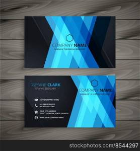 abstract dark blue business card design
