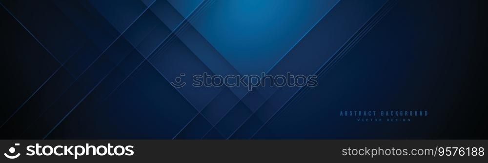 Abstract dark blue gradient background vector image