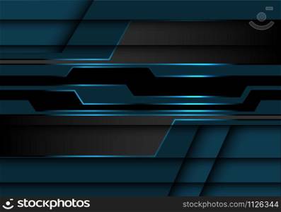 Abstract dark blue grey circuit black design modern futuristic technology background vector illustration.