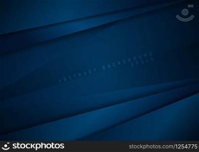 Abstract dark blue paper background triangles shape overlapping layer with space for your text. Vector illustration