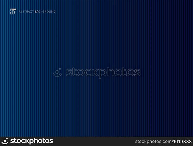 Abstract dark blue striped vertical lines background and texture. Luxury style wallpaper. Vector illustration