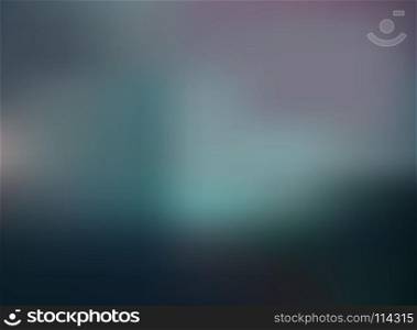 Abstract dark green color gradient blurred background. Vector illustration