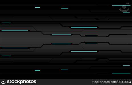 Abstract dark grey metallic geometric black shadow circuit line with blue neno light design modern futuristic technology background vector illustration.