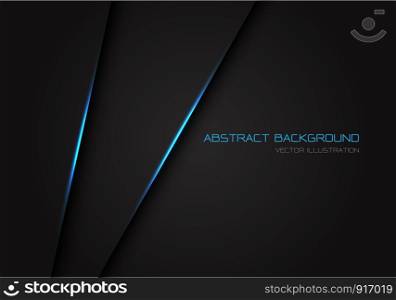 Abstract dark grey with blue light line on blank space for text design modern luxury futuristic background vector illustration.