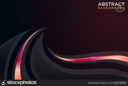 Abstract Dark Maroon Background Combined with Shinny Orange Lines. Graphic Design Element.