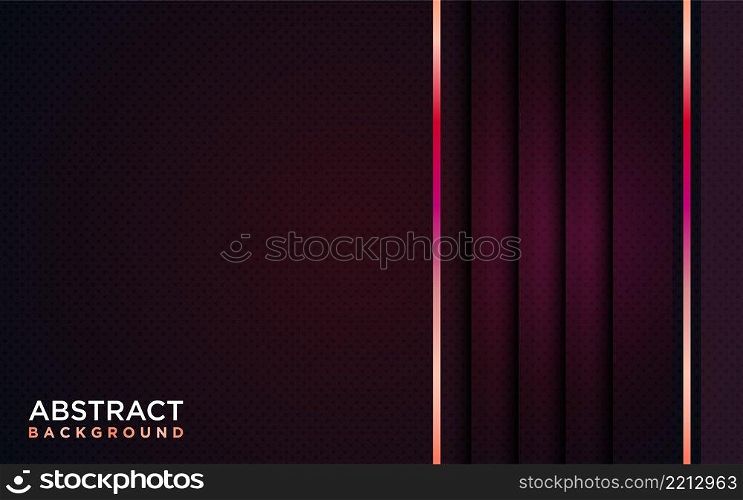 Abstract Dark Maroon Background Combined with Shinny Orange Lines. Graphic Design Element.