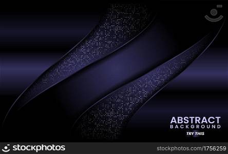 Abstract Dark Navy Purple with Overlap Layer Textured Background Design. Modern Background Illustration. Graphic Design Element.