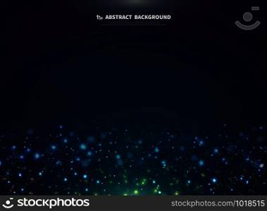 Abstract dark nightlife bokeh background of new year decoration background. You can use for festival event, ad, poster, artwork, template design, Christmas print. illustration vector eps10
