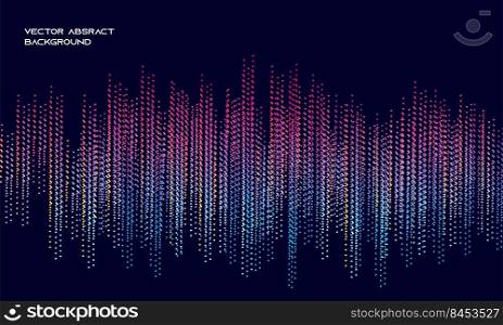 Abstract dark purple background and blue dot movement vertical. Abstract dark purple background and blue dot movement
