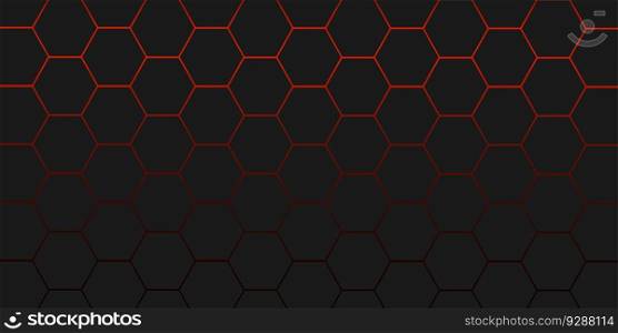 Abstract dark red background technology futuristic digital concept with honeycomb shape, for banner, backdrop, cover.