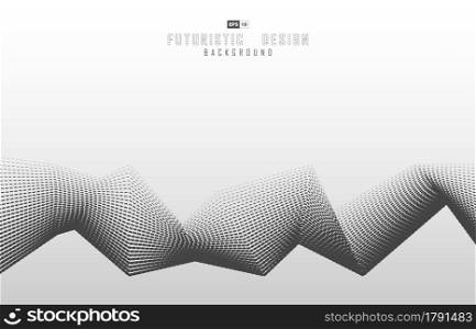 Abstract dash line pattern design of tech design template. Perspective design for copy space of text background. illustration vector