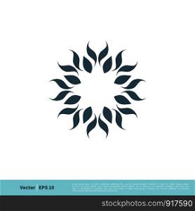 Abstract Decoration Flower Icon Vector Logo Template Illustration Design. Vector EPS 10.