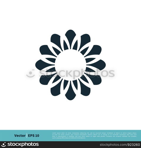 Abstract Decoration Flower Icon Vector Logo Template Illustration Design. Vector EPS 10.