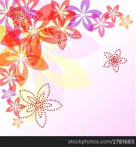 Abstract decorative floral background with a place for your text