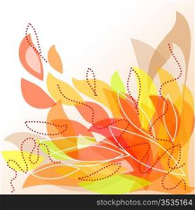 Abstract decorative floral background with a place for your text