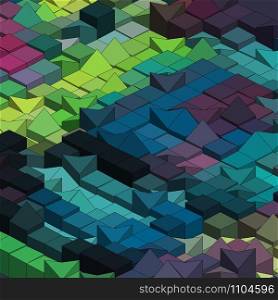 Abstract decorative geometric colorful vector cube background. Abstract colorful vector cube - background