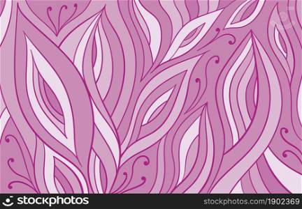 Abstract decorative pink floral design. Vector illustration.