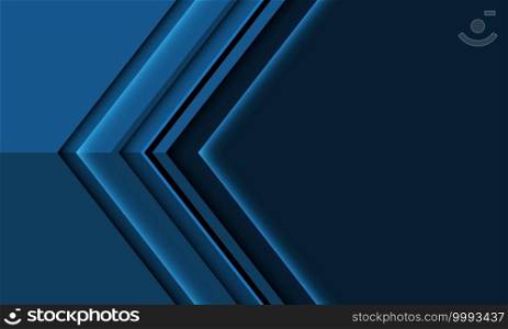 Abstract deep blue arrow metallic direction with blank space design style modern futuristic background vector illustration.