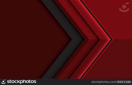 Abstract deep red grey arrow direction with blank space design modern futuristic background vector illustration.