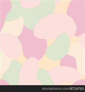Abstract delicate camouflage seamless pattern. a pattern with shapes, spots, and ovals in beige and pink tones. Vector illustration. Design of packaging, fabrics, textiles, wallpaper, clothing design.. Abstract delicate camouflage seamless pattern