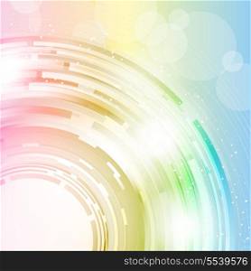 Abstract design background of circles in pale spectrum colours