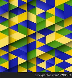 Abstract design background using Brazil flag colours