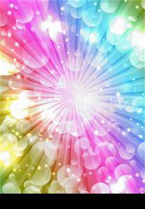 Abstract design background with colourful starburst