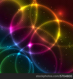 Abstract design background with glowing circles