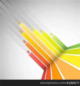 Abstract design banner with colorful lines, stock vector