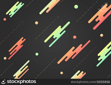 Abstract design black color background modern shape colorful contrast art design. vector illustration