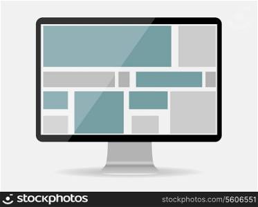 Abstract Design Computer Display Vector Illustration. EPS10
