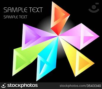 Abstract design element with colorful geometric shapes