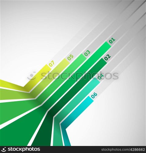 Abstract design element with green lines, stock vector