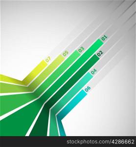 Abstract design element with green lines, stock vector