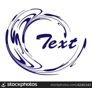 abstract design element with text