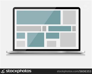 Abstract Design Laptop Computer Vector Illustration. EPS10