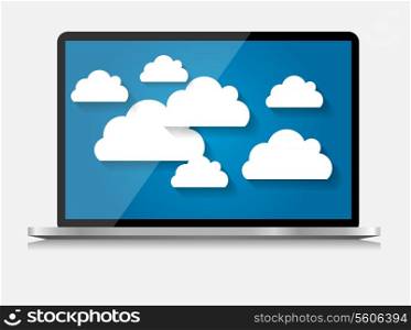 Abstract Design Laptop Computer Vector Illustration. EPS10