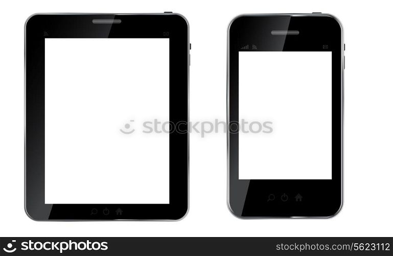 Abstract design mobile phone and tablet. vector illustration..