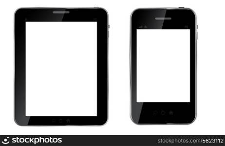 Abstract design mobile phone and tablet. vector illustration..