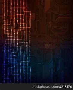 Abstract design modern technology theme banner with detailed circuit pattern. eps10 vector.