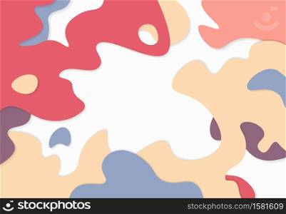 Abstract design of colorful fluid pastel pattern design background. Decorate for ad, poster, artwork, template design, print. illustration vector eps10