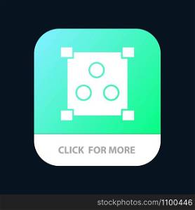 Abstract, Design, Online Mobile App Button. Android and IOS Glyph Version