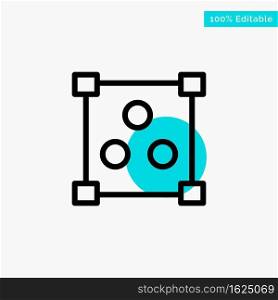 Abstract, Design, Online turquoise highlight circle point Vector icon
