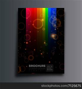 Abstract design poster with colorful gradient stripes for flyer, brochure cover, vintage typography, background or other printing products. Vector illustration.. Abstract design poster with colorful gradient stripes for flyer, brochure cover, vintage typography, background or other printing products. Vector illustration